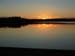 1014 - Bivouac  au bord d'un lac avant Oumea. 1er coucher de soleil !!